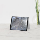 Carte pour notes des branches de neige (Devant)