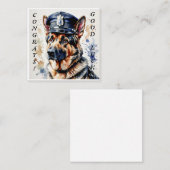 Carte pour notes des diplômes de chiens de police (Devant / Derrière)