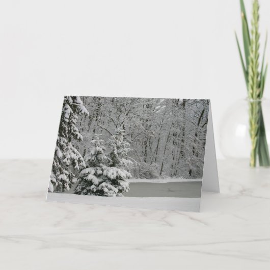 Carte pour notes des Evergreens d'hiver (Devant)