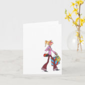 carte pour notes des femmes à l'automne (Fleur jaune)