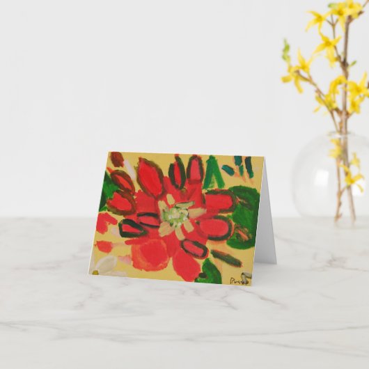 Carte pour notes des Jeux olympiques spéciaux de C (Fleur jaune)