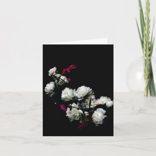 Carte pour notes des pivoines (Devant)