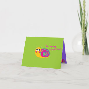 Carte pour notes d'escargot