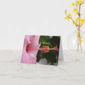 Carte pour notes d'Hibiscus rose (Fleur jaune)