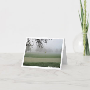 Carte pour notes d'occasion de brume de golfeurs