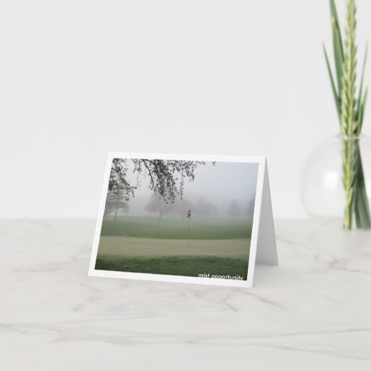 Carte pour notes d'occasion de brume de golfeurs (Devant)