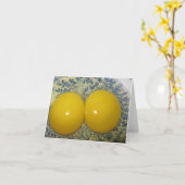 Carte pour notes d'oeufs (Fleur jaune)
