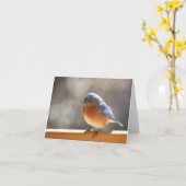 Carte pour notes d'oiseau bleu - masquez à (Fleur jaune)