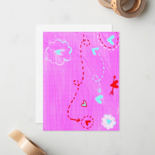 carte pour notes doux (Devant/Arrière en situation)