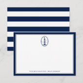 Carte pour notes du bureau du phare à thème nautiq (Devant / Derrière)