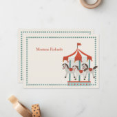 Carte pour notes du Carousel Merci (Devant/Arrière en situation)