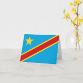 Carte pour notes du drapeau Congo-Kinshasa (Fleur jaune)