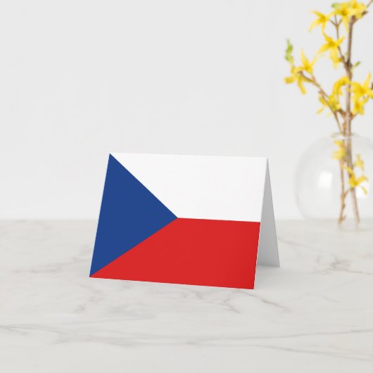 Carte pour notes du drapeau de la Tchéquie (Fleur jaune)
