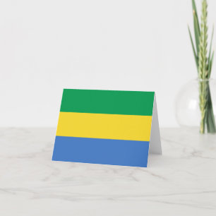 Carte pour notes du drapeau du Gabon