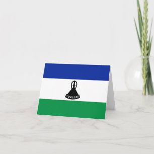 Carte pour notes du drapeau du Lesotho