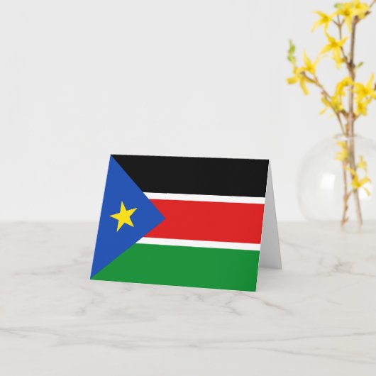 Carte pour notes du drapeau du Sud-Soudan (Fleur jaune)