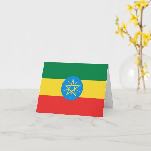 Carte pour notes du drapeau éthiopien (Fleur jaune)