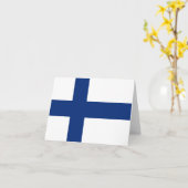 Carte pour notes du drapeau finlandais (Fleur jaune)