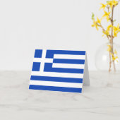 Carte pour notes du drapeau grec (Fleur jaune)