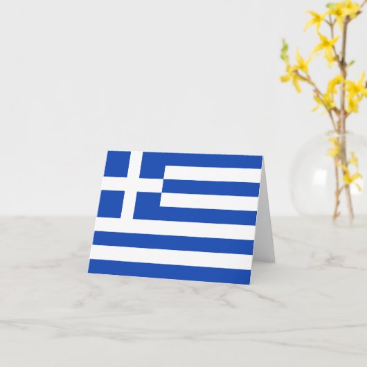 Carte pour notes du drapeau grec (Fleur jaune)