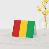 Carte pour notes du drapeau guinéen Conakry (Fleur jaune)