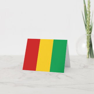 Carte pour notes du drapeau guinéen Conakry