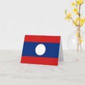 Carte pour notes du drapeau laotien (Fleur jaune)