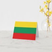 Carte pour notes du drapeau lituanien (Fleur jaune)
