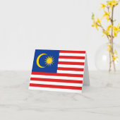 Carte pour notes du drapeau malaisien (Fleur jaune)