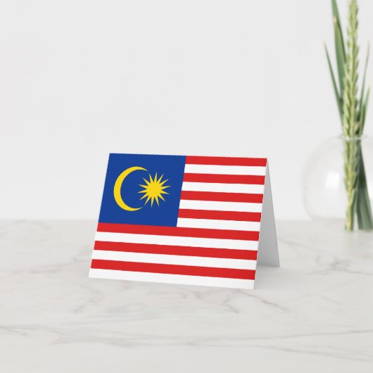 Carte pour notes du drapeau malaisien (Devant)