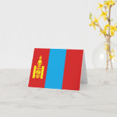 Carte pour notes du drapeau mongol (Fleur jaune)