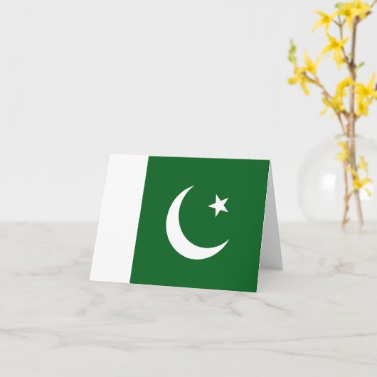 Carte pour notes du drapeau pakistanais (Fleur jaune)
