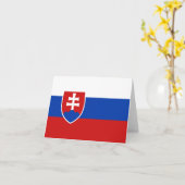 Carte pour notes du drapeau slovaque (Fleur jaune)