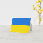 Carte pour notes du drapeau ukrainien (Fleur jaune)