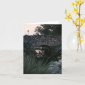 Carte pour notes du pont de pierre (Fleur jaune)