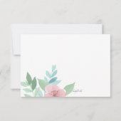 Carte pour notes du printemps romantique (Dos)