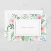 Carte pour notes du printemps romantique (Devant / Derrière)