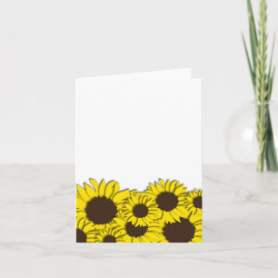 Carte pour notes du terrain de tournesol