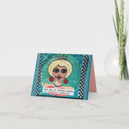 Carte pour notes-elle avait un diplôme avancé (Devant)