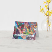 CARTE POUR NOTES-EMBRASSEZ LE FOU QUE VOUS ÊTES. (Fleur jaune)
