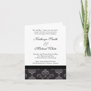 Carte pour notes faire-part de mariage E1