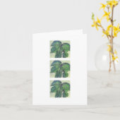 Carte pour notes feuille (Fleur jaune)