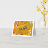 carte pour notes "FEUILLES" (PHTOG) (Fleur jaune)