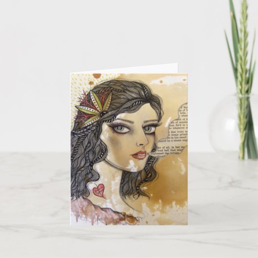 Carte pour notes fille fantôme (Devant)
