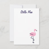 Carte pour notes flamand rose mignon (Devant)