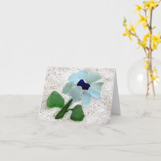 Carte pour notes - Fleur de verre de mer (Fleur jaune)