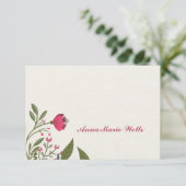 Carte pour notes floral (Debout devant)