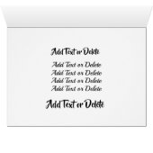 Carte pour notes floral artistique 2 (Intérieur Horizontal (Bas))