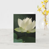 Carte pour notes floral de fleur de Lotus blanc (Fleur jaune)