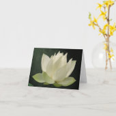 Carte pour notes floral de fleur de Lotus blanc (Fleur jaune)
